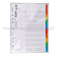 Office Products Przekładki karton, A4, 227x297mm, 10 kart, lam. indeks, mix kolorów  - 3