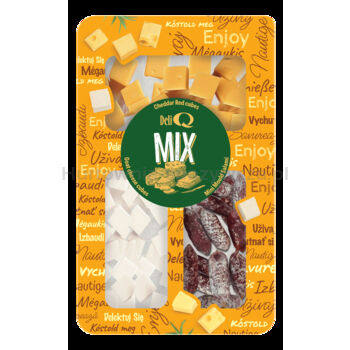 DELI Q MIX Cheddar Red kostki/ Ser kozi kostki/ Mini Salami Pleśniowe, 200g