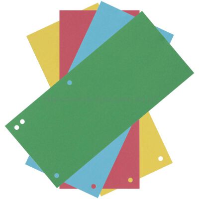 Donau Przekładki Karton 1/3 A4, 235x105mm, 100szt., mix kolorów 