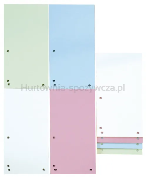 Donau Przekładki Karton 1/3 A4, 235X105Mm, 100Szt., Mix Kolorów 