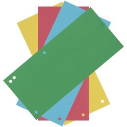 Donau Przekładki Karton 1/3 A4, 235x105mm, 100szt., mix kolorów 