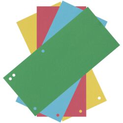Donau Przekładki Karton 1/3 A4, 235x105mm, 100szt., mix kolorów 
