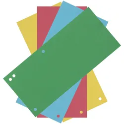 Donau Przekładki Karton 1/3 A4, 235X105Mm, 100Szt., Mix Kolorów 
