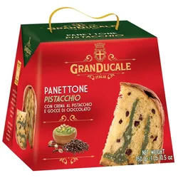 Ciasto Panettone Granducale z kremem pistacjowym i kawałkami czekolady 750g