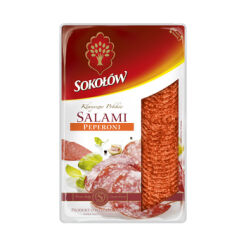 Salami Peperoni Plastry 100 G Sokołów