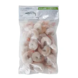 Nord Capital Krewetki Białe Vannamei Blanszowane Obrane, Z Ogonkiem, Glazura 25%, 16-20Szt/Lb, 750G