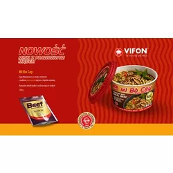 VIFON Zupa Mi Bo Cay z nudlami pszennymi i wołowiną 140g