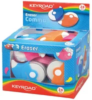 Gumka uniwersalna KEYROAD Comma, pakowane na displayu, mix kolorów - 2