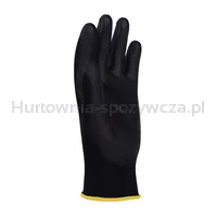 Rękawice DONAU SAFETY PU Black, kat. II, rozm. 8, czarne - 3