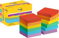 Post-It Karteczki samoprzylepne Super Sticky, 47,6x47,6mm, 12x90 kart., paleta Playful 