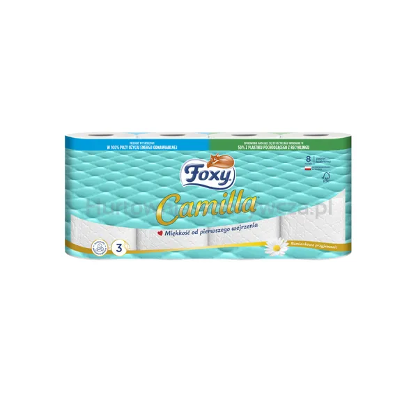 Papier toaletowy Foxy Camilla 8 rolek, rumiankowy