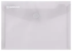 Donau Teczka kopertowa zatrzask, PP, A6, 180mikr., dymna 