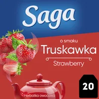 Herbata SAGA, truskawkowa, 20 torebek - 4