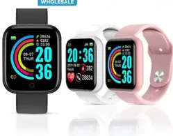 Smartwatch D20S 2021 Unisex Tętno Czarny