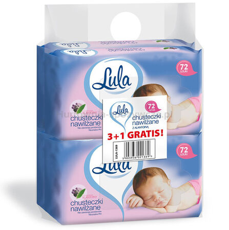 Chusteczki Nawilżane Lula Z Alantoina 72 Szt. 3+1 Stella