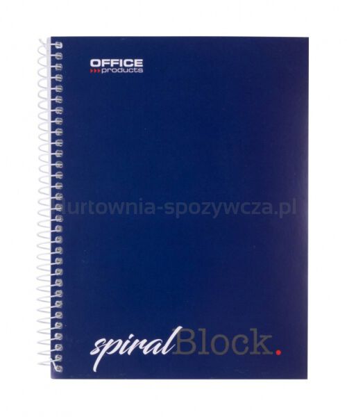 Kołonotatnik OFFICE PRODUCTS, A5, w linie, 80 kart., 70gsm, granatowy - 3