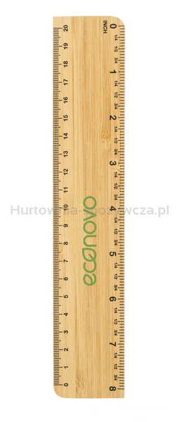 Linijka ECONOVO, 20cm, 100% z biodegradowalnego bambusa, naturalny