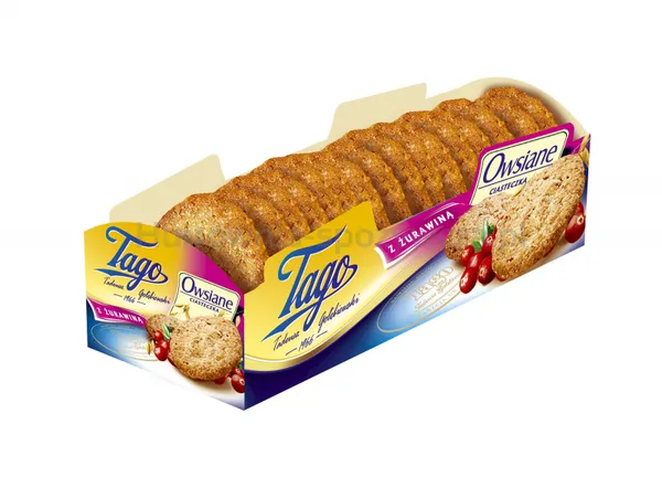 Ciastka Owsiane Z Żurawiną Tago, 185G