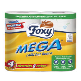 *Foxy Papier Toaletowy Mega 4 Rolki, 3 Warstwy(najniższa cena w kraju)