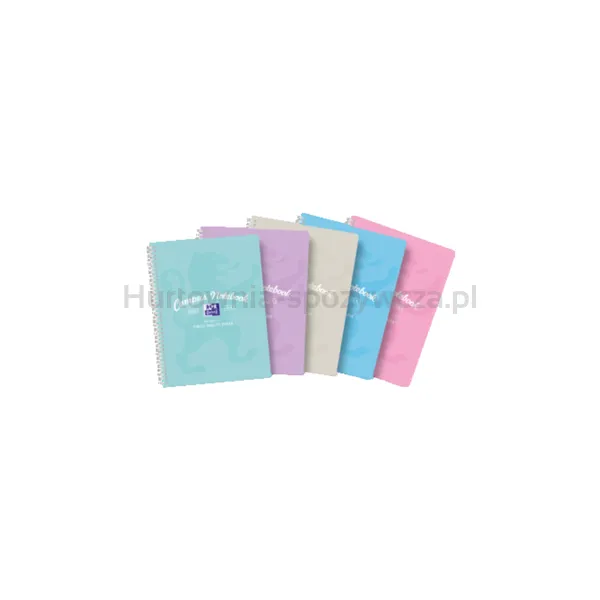 Oxford Kołozeszyt B5+ 80 kartek w kratkę Campus Pastel