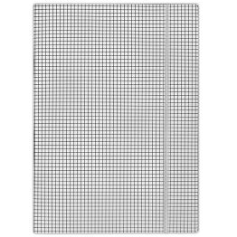Donau Teczka z gumką karton, A4, 400gsm, 3-skrz., biała w kratę 