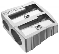 Temperówka KEYROAD Metal, aluminiowa, podwójna, srebrna - 2