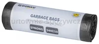 Worki na śmieci DONAU HOME, mocne (LDPE), 240l, 10 szt., czarne - 2