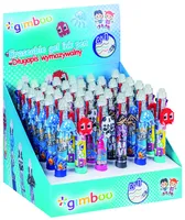 Długopis wymazywalny GIMBOO 4w1, żelowy, pakowany w displayu, mix kolorów/wzorów - 6