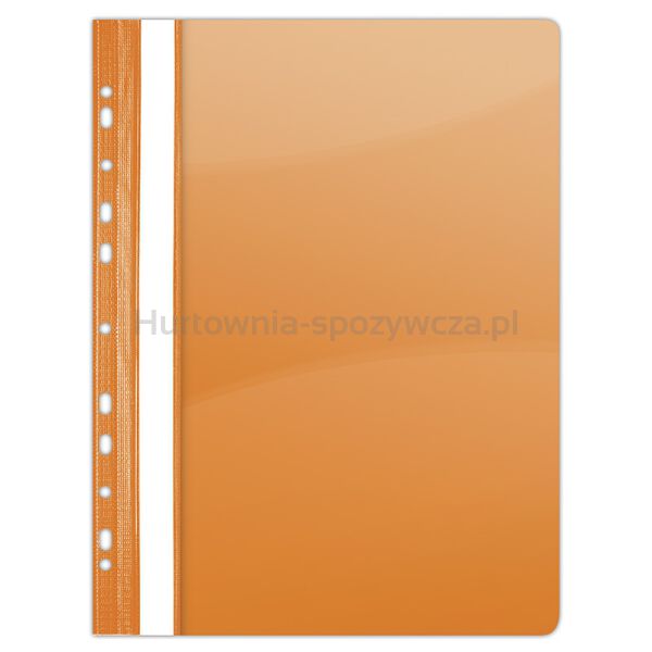 Donau Skoroszyt PVC, A4, twardy, 150/160mikr., wpinany, pomarańczowy 