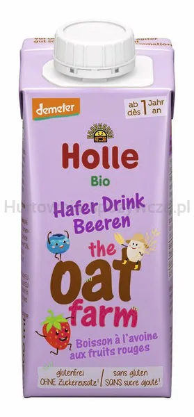 Napój owsiany pełnoziarnisty truskawkowo-jagodowo-bananowy, bezglutenowy powyżej 12 miesiąca życia /demeter BIO 200 ml