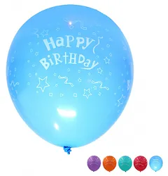 Zestaw balonów PARTY GO Happy Birthday, świecące, 30cm, 5 szt., mix kolorów