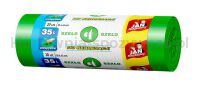 Worki na śmieci JAN NIEZBĘDNY, do segregacji, easy pack, 35l, 20szt., zielone