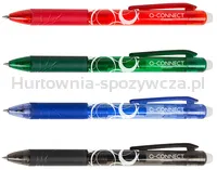 Długopis automatyczny Q-CONNECT , 1,0mm, wymazywalny, czerwony - 2