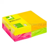 Q-Connect Bloczek samoprzylepny Rainbow, 127x76mm, 4x3x100k, neon, mix kolorów  - 2