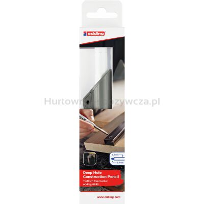 Edding Ołówek budowlany e-8880 do głębokich otworów, blister, grafitowy 