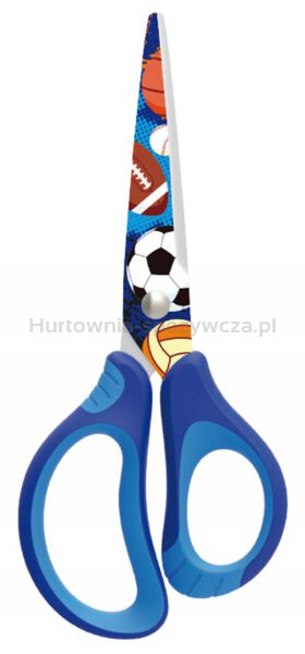 Nożyczki szkolne KEYROAD Tatto soft, 15cm, pakowane na displayu, mix kolorów - 2