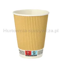 Kubki do napojów z papieru, 0,3 l, średnica 9 cm, 11 cm, Ripple Wall, 25 szt