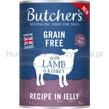 Butcher's Original Recipe In Jelly, Karma Dla Psa, Kawałki Z Jagnięcina W Galaretce, 400G