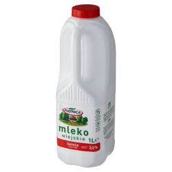 Piątnica Mleko Wiejskie Butelka 3,2% 1L
