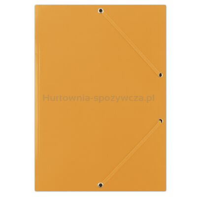 Donau Teczka z gumką karton, A4, 400gsm, 3-skrz., pomarańczowa 