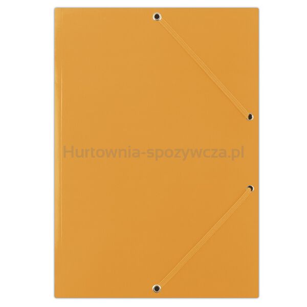 Donau Teczka z gumką karton, A4, 400gsm, 3-skrz., pomarańczowa 
