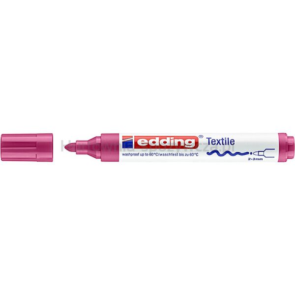 Marker tekstylny e-4500 EDDING, 2-3 mm, karminowy - 2
