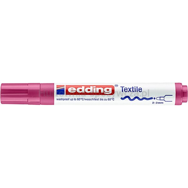 Marker tekstylny e-4500 EDDING, 2-3 mm, karminowy - 3