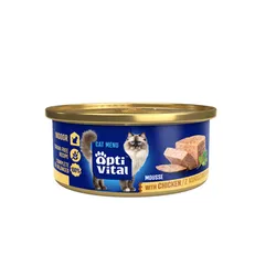 Optivital Mini Puszka - Mus Dla Dorosłych Kotów Z Kurczakiem 85G
