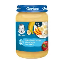 Gerber Jabłka, banany i mango z kremowym twarożkiem 190g