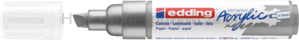 Marker akrylowy e-5000 EDDING, 5-10 mm, matowe srebro