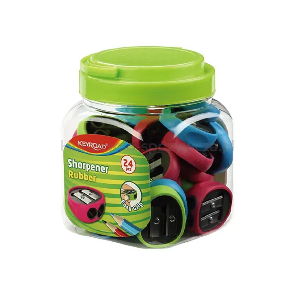 Temperówka Keyroad Rubber, Plastikowa, Podwójna, Pakowane W Tubę, Mix Kolorów