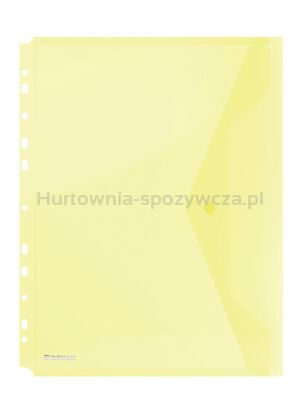 Donau Teczka kopertowa zatrzask, PP, A4, 200mikr., z europerforacją, żółta 
