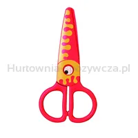 Nożyczki szkolne KEYROAD, 12,2cm, bezpieczne, ryba, blister, pomarańczowy - 2