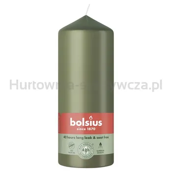 Bolsius Świeca pieńkowa 150/58 Essentials Zielona Oliwka